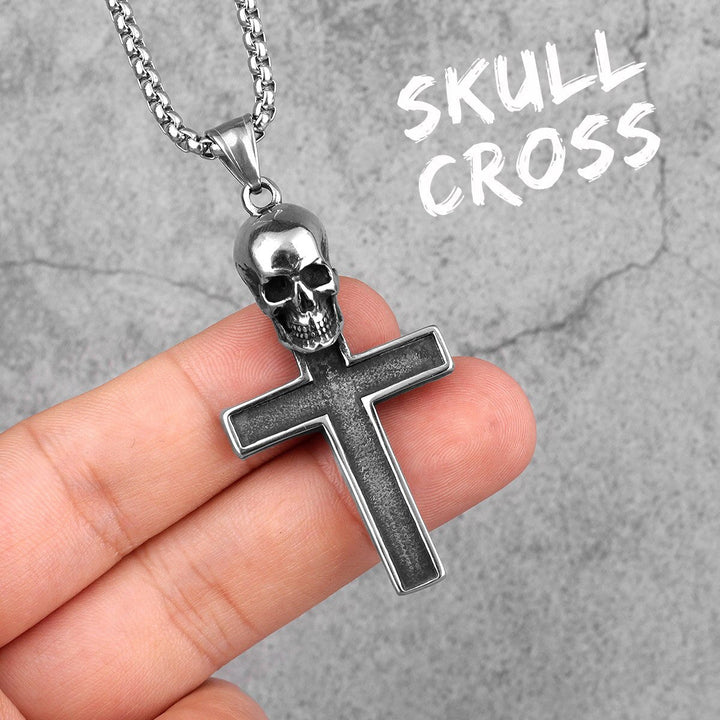 Skull Cross Pendant Necklace