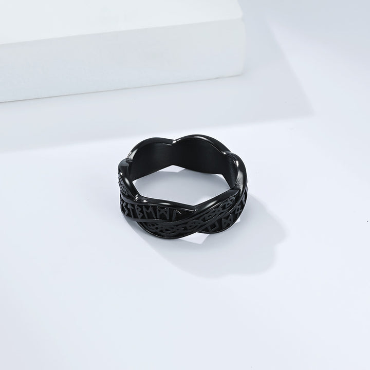 Viking Eternal Knot Rune Titanium Steel Ring