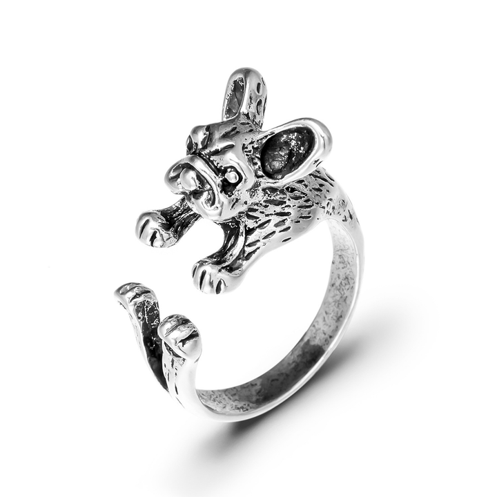 French Bulldog Adjustable Open Ring