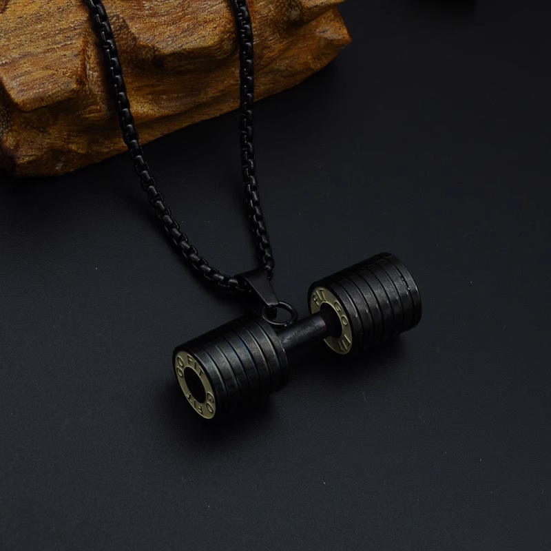Dumbbell Pendant Necklace