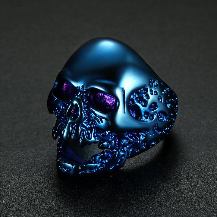 Zombie Skull 925 Silver Ring