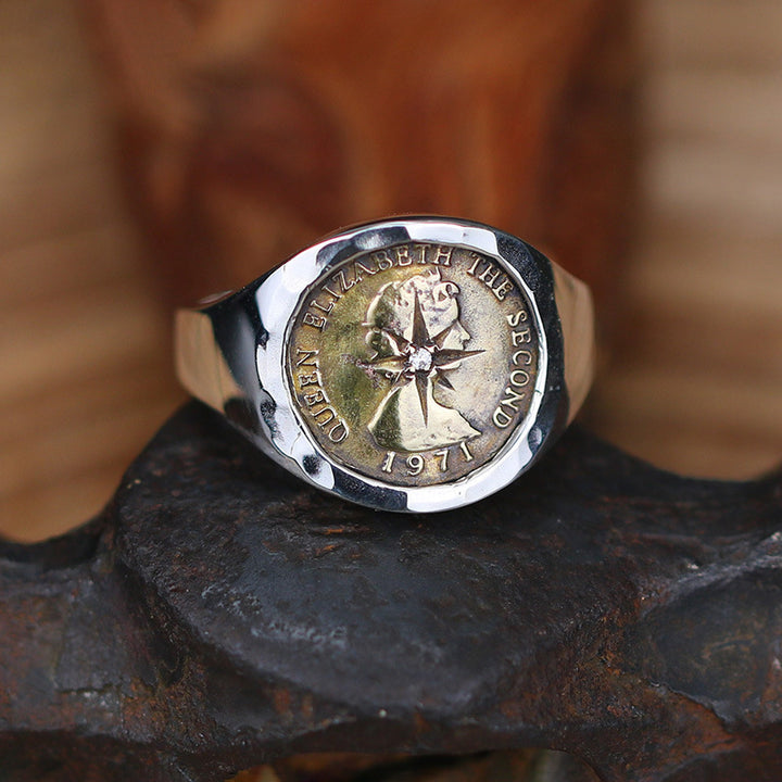 Elizabeth Diamond Coin Ring