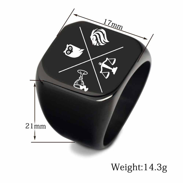 Laser-engraved ring