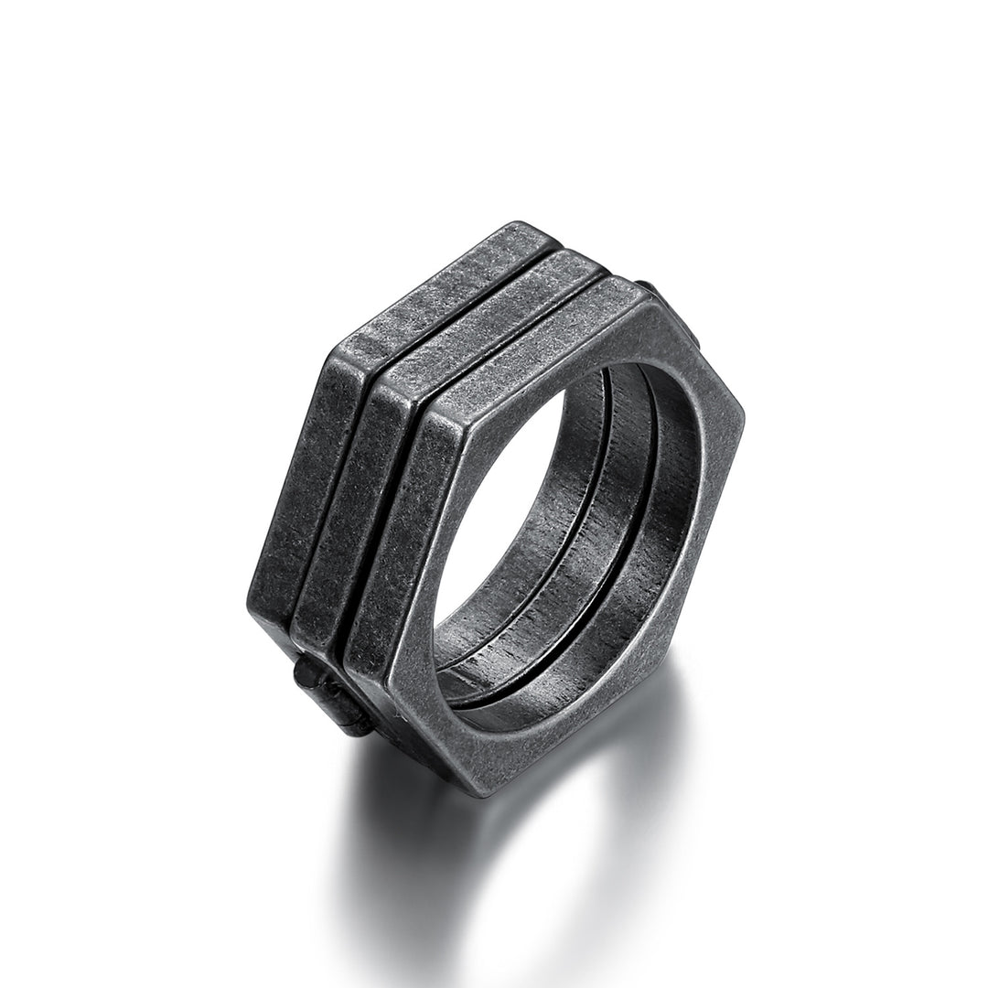 Retro Hexagonal Folding Stainless Steel Men&