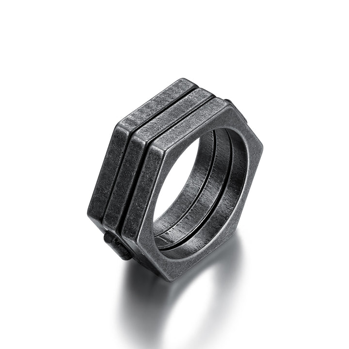 Retro Hexagonal Folding Stainless Steel Men&
