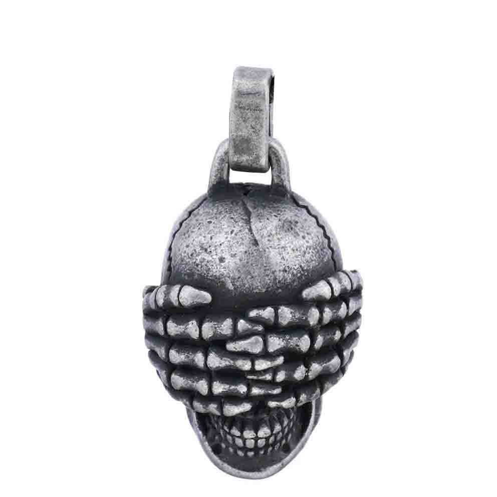 Covering eyes skull pendant