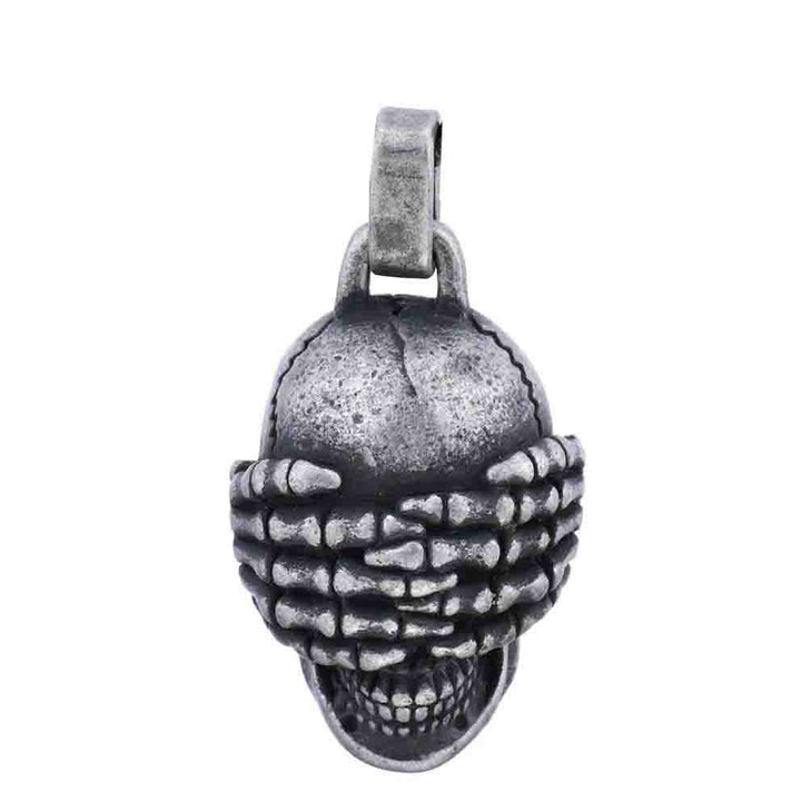 Covering eyes skull pendant