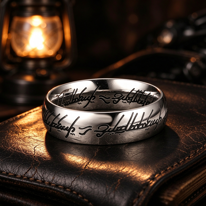 Exquisite Engraved Stainless Steel Ring