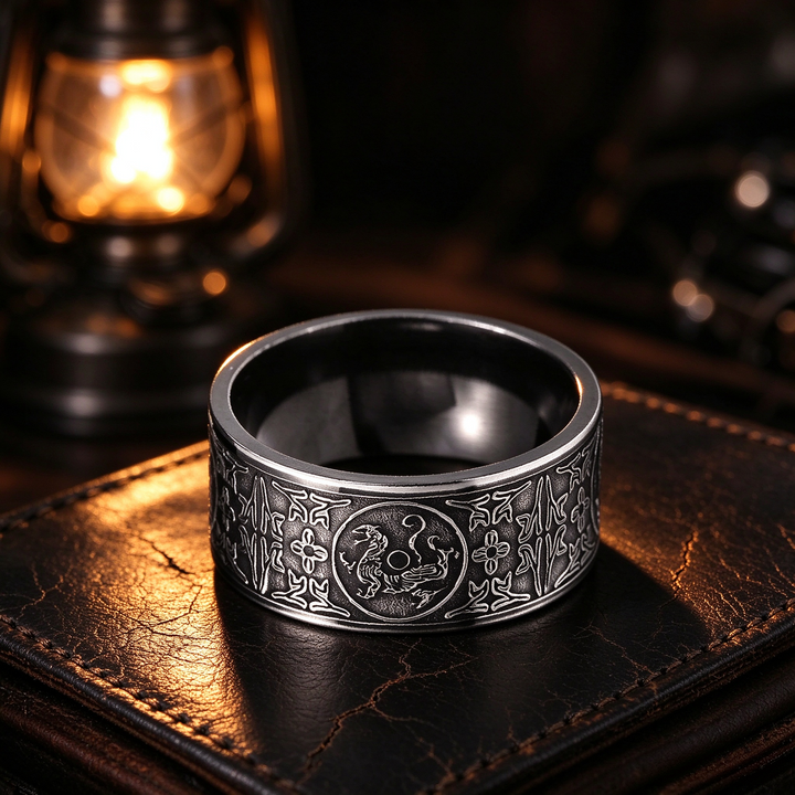Four Ancient Beasts Stainless Steel Men&