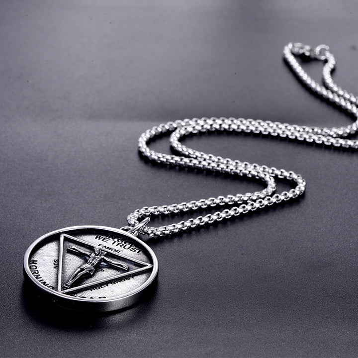 Vintage Jesus Three-pointed Star Pendant