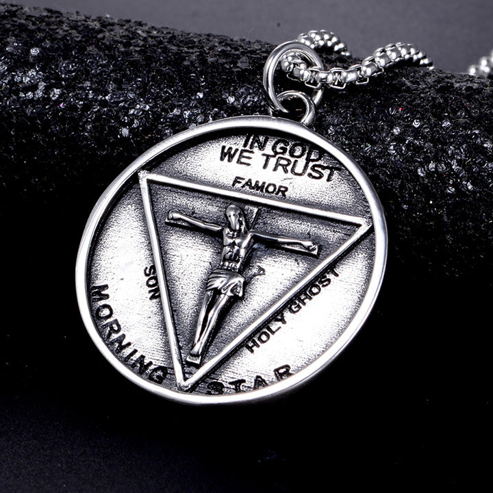Vintage Jesus Three-pointed Star Pendant