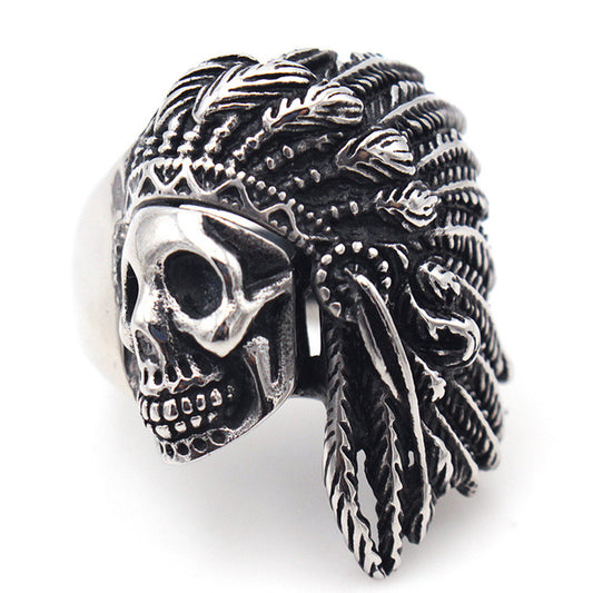 "Soul of the Chief" Indian Skull Ring