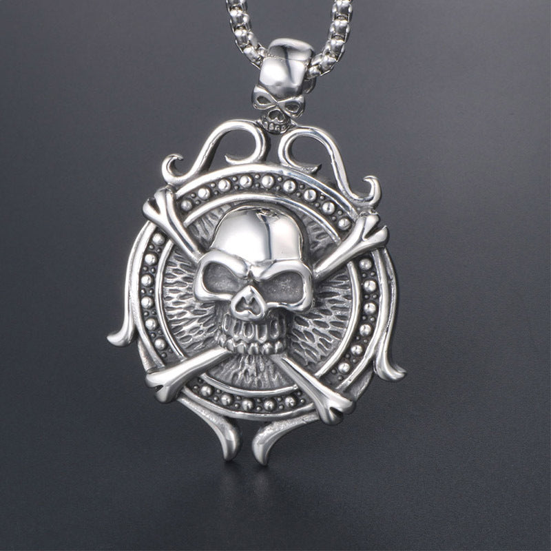 Vintage Skull Rudder Necklace