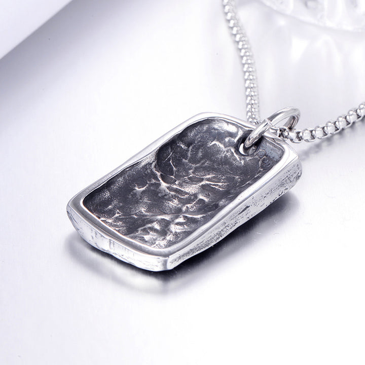 skull nameplate necklace