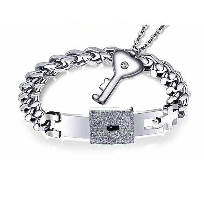 Lock &amp; Key Couple Bracelet