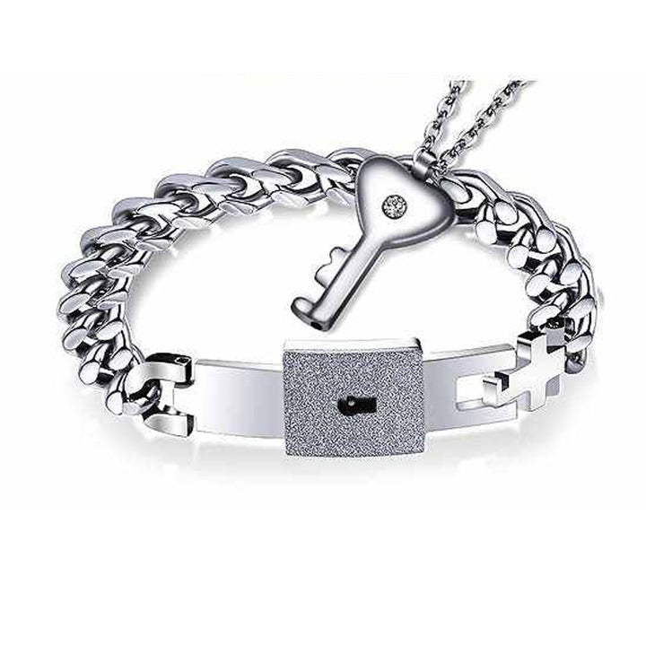 Lock &amp; Key Couple Bracelet