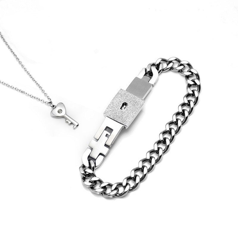 Lock &amp; Key Couple Bracelet