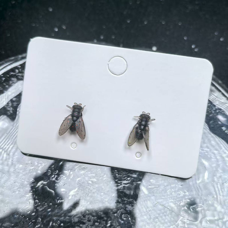 Weird Aesthetic 3D Simulation Fly Bug Stud Earrings