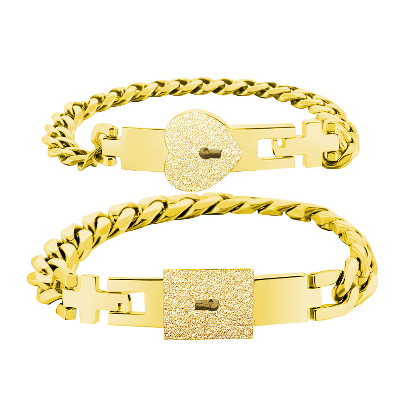 Lock &amp; Key Couple Bracelet
