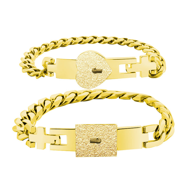 Lock &amp; Key Couple Bracelet