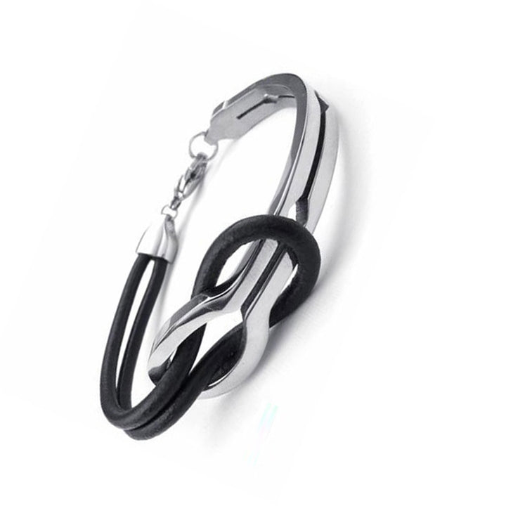 Personalized 925 silver leather cord bracelet