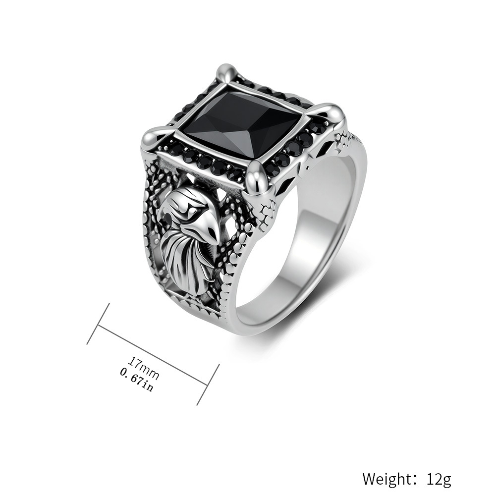 Vintage square black onyx signet ring