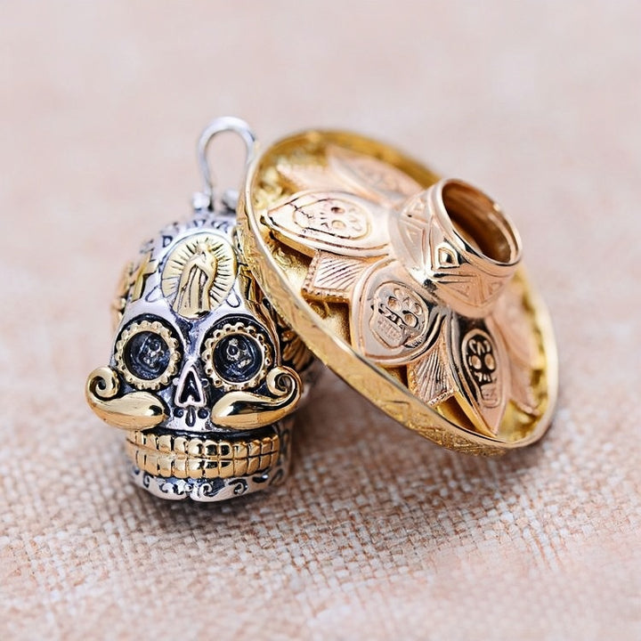 Skull with Hat Necklace