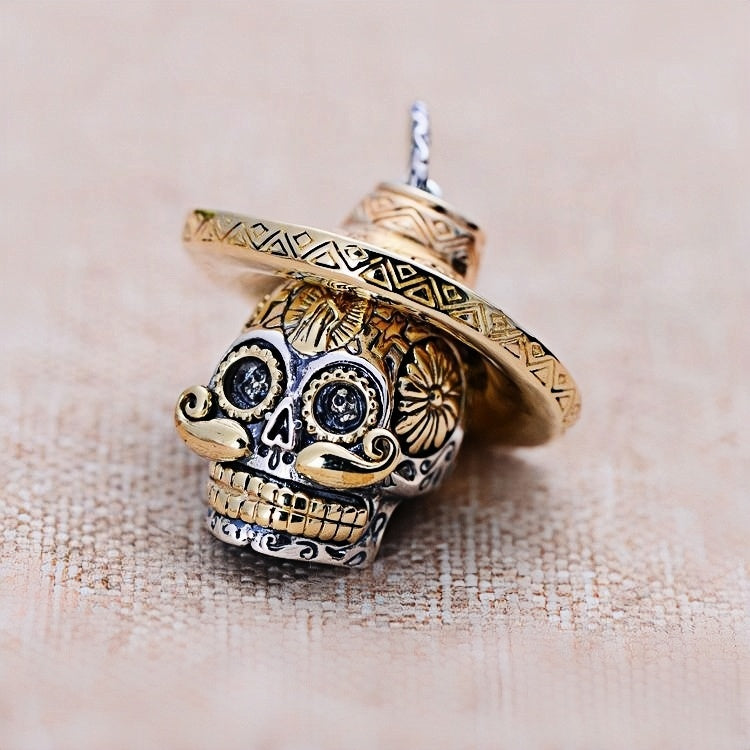 Skull with Hat Necklace