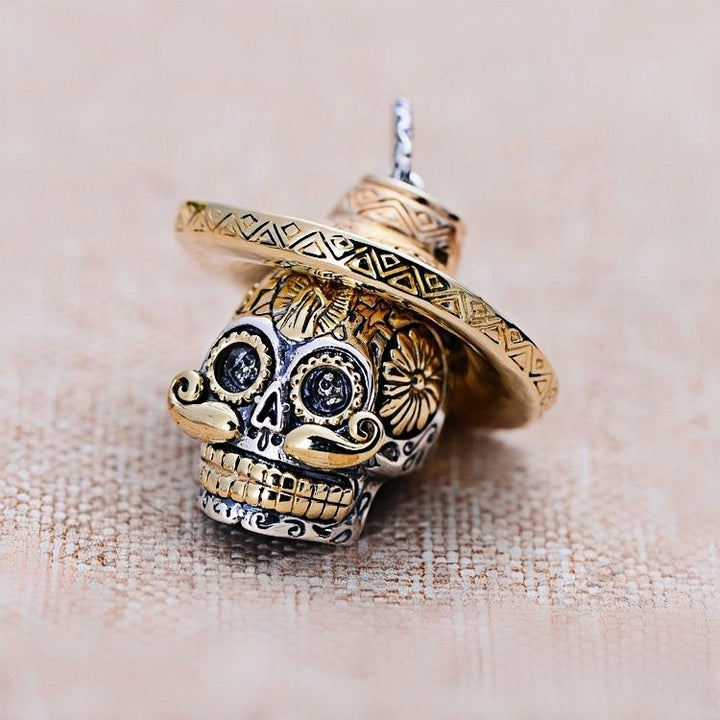 Skull with Hat Necklace