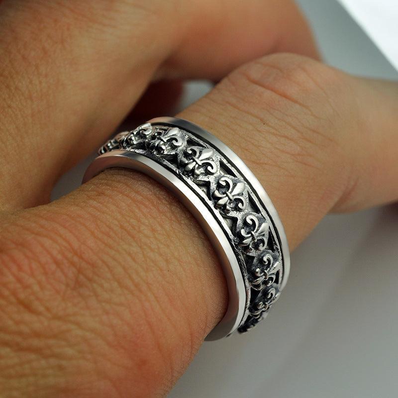 Vintage Pattern Rotating Ring
