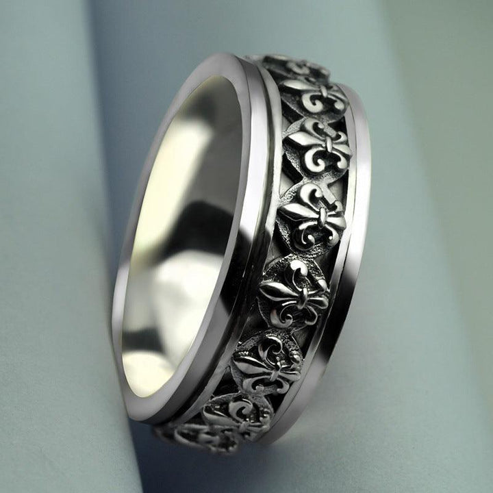 Vintage Pattern Rotating Ring
