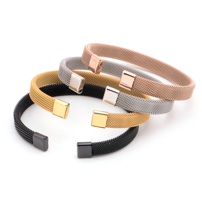 Fashion C-Shaped Mesh Bracelet