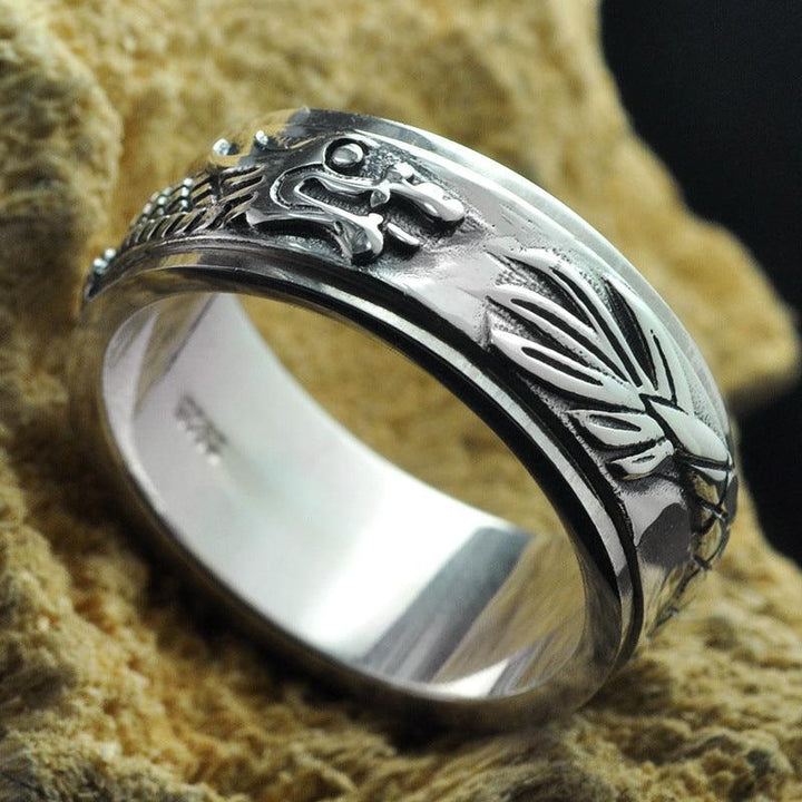 Silver Dragon Rotating Ring