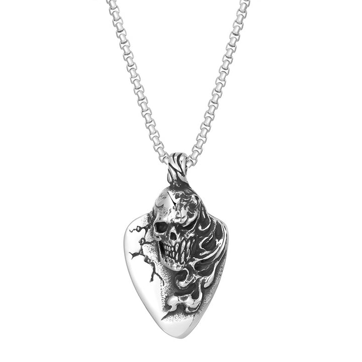 Guitar String Skull Necklace