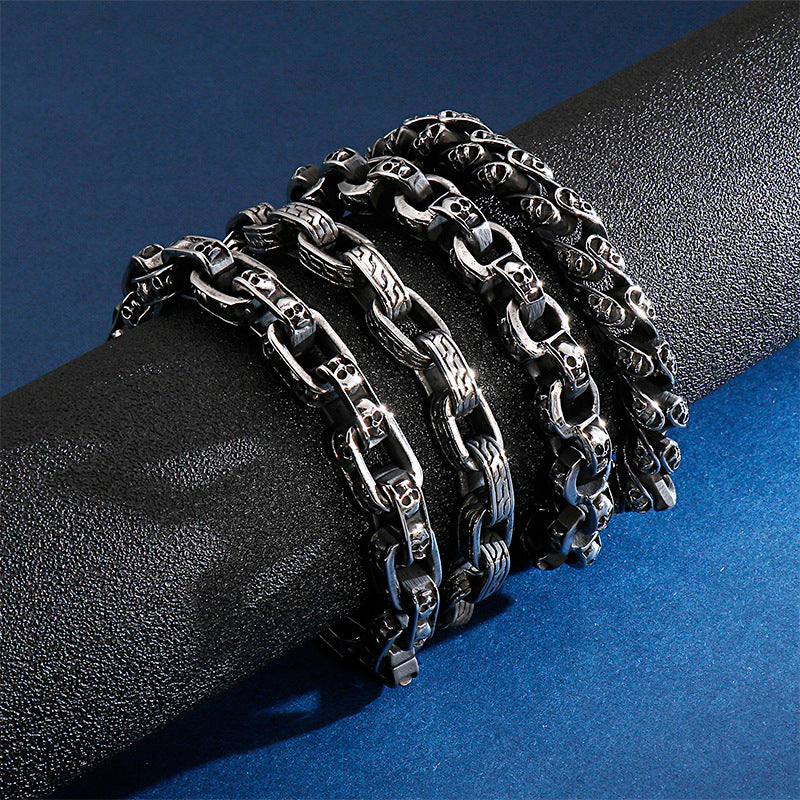 Personalized Punk Motorcycle Skull Bracelet