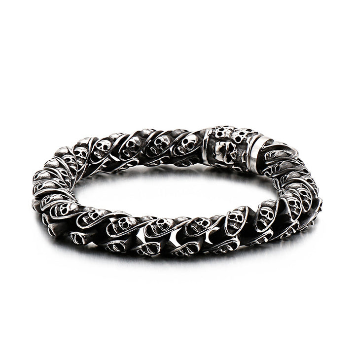 Personalized Punk Motorcycle Skull Bracelet