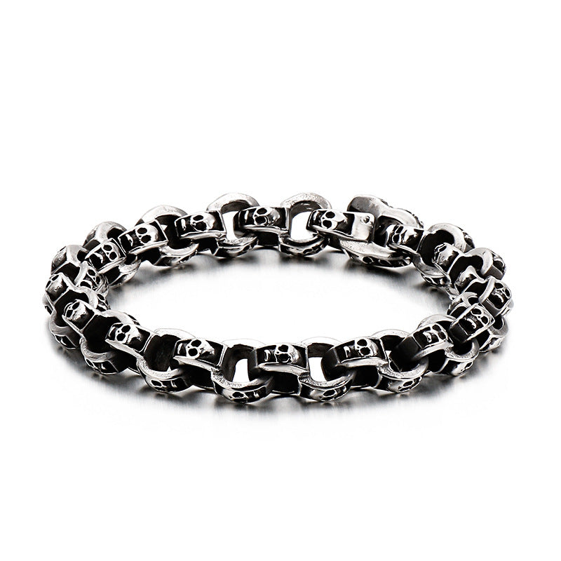 Personalized Punk Motorcycle Skull Bracelet