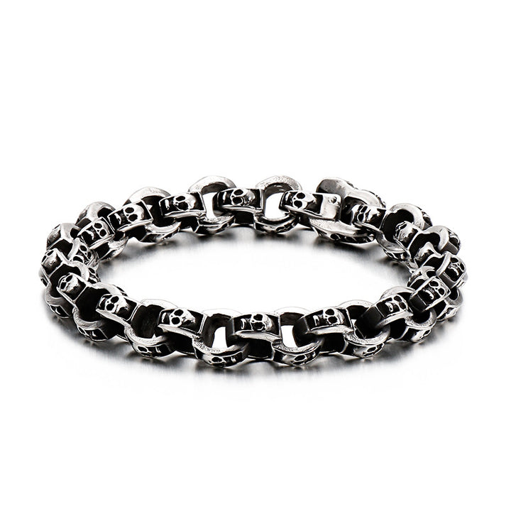 Personalized Punk Motorcycle Skull Bracelet