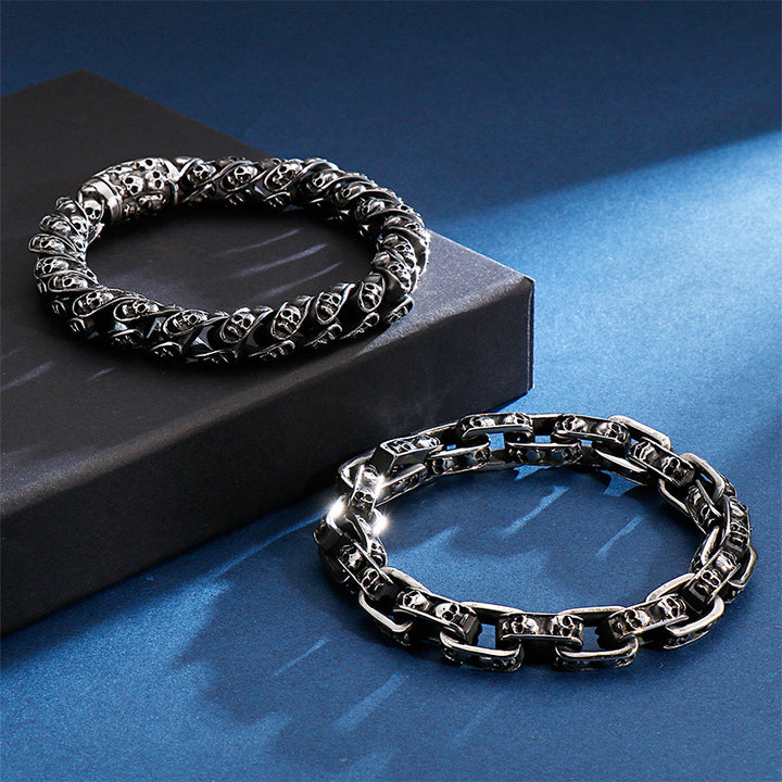 Personalized Punk Motorcycle Skull Bracelet