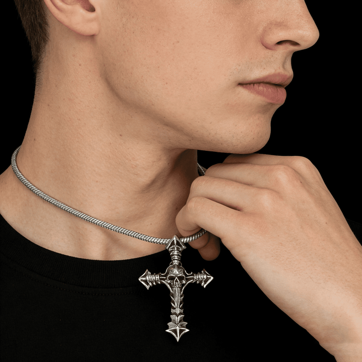 Cross and Skull Necklace