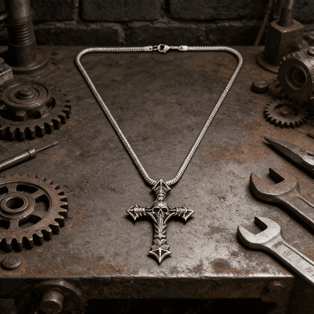 Cross and Skull Necklace