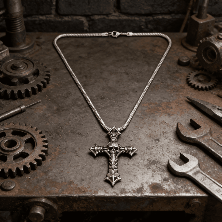 Cross and Skull Necklace