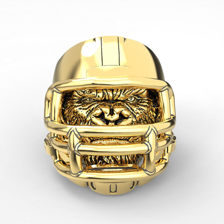Gorilla rugby helmet ring
