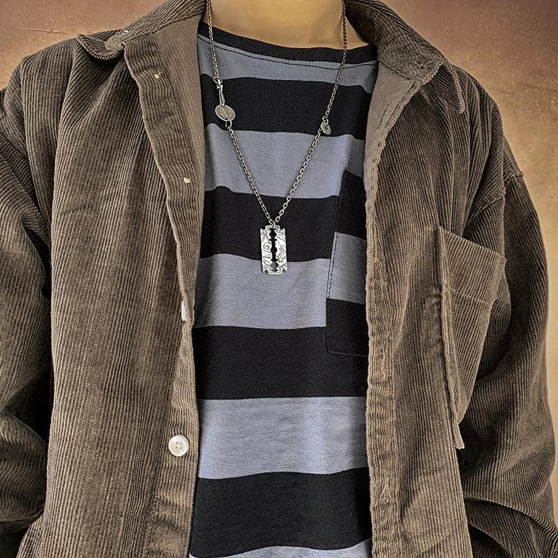 Morgan Silver Coin Blade Pendant Necklace