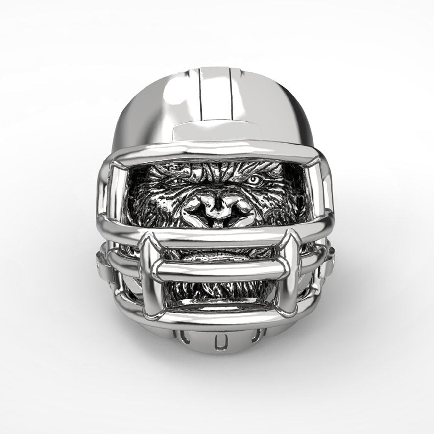 Gorilla rugby helmet ring