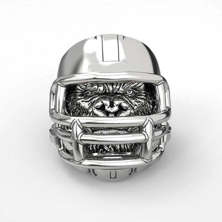 Gorilla rugby helmet ring