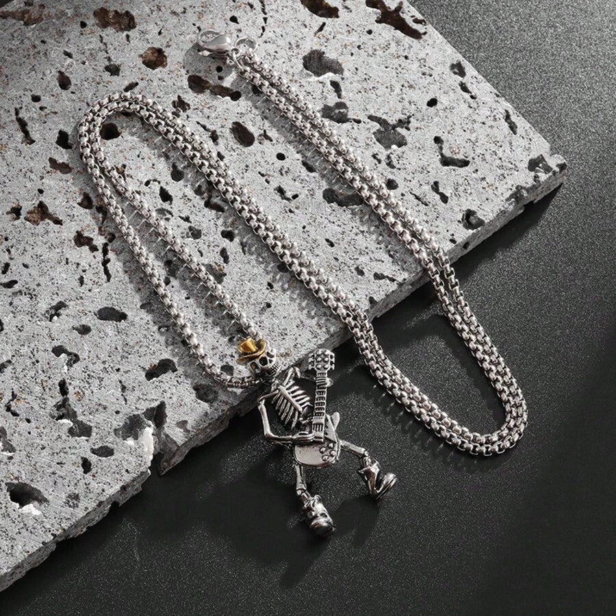 Rock Cowboy Skull Pendant