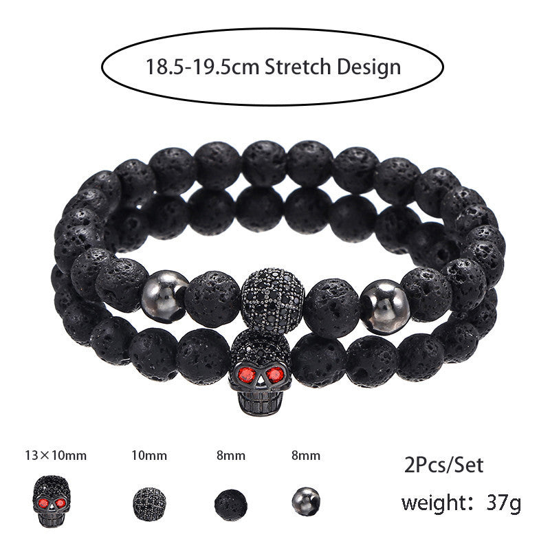 Black Stone Bracelet Set