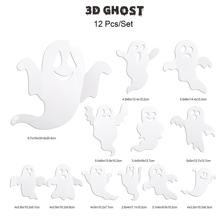 Spooky 3D Wall Stickers For Halloween Party Decor