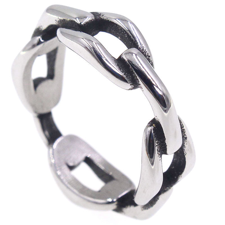 Vintage Chain Link Minimalist Band Ring